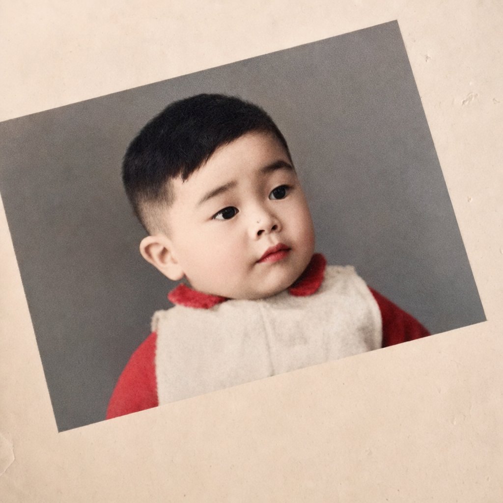Huagang as a child in Anshan